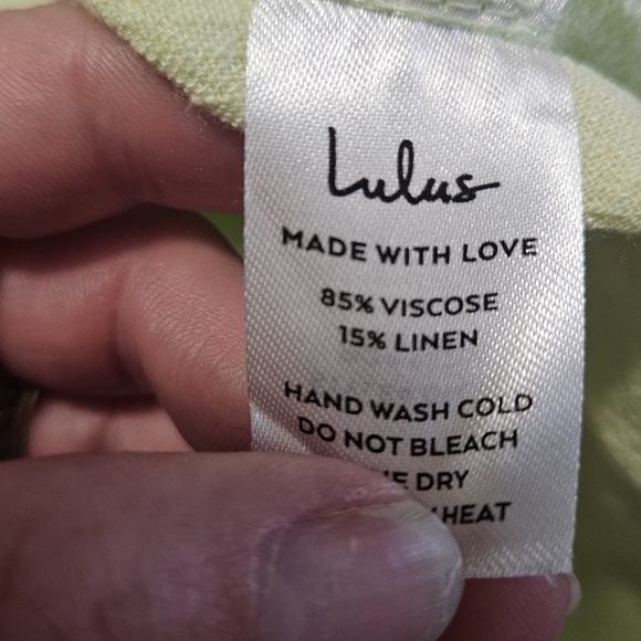 LULU'S Summer Journey Light Green Tie-Front Cutout Midi Dress. Size Small - Picture 2 of 16